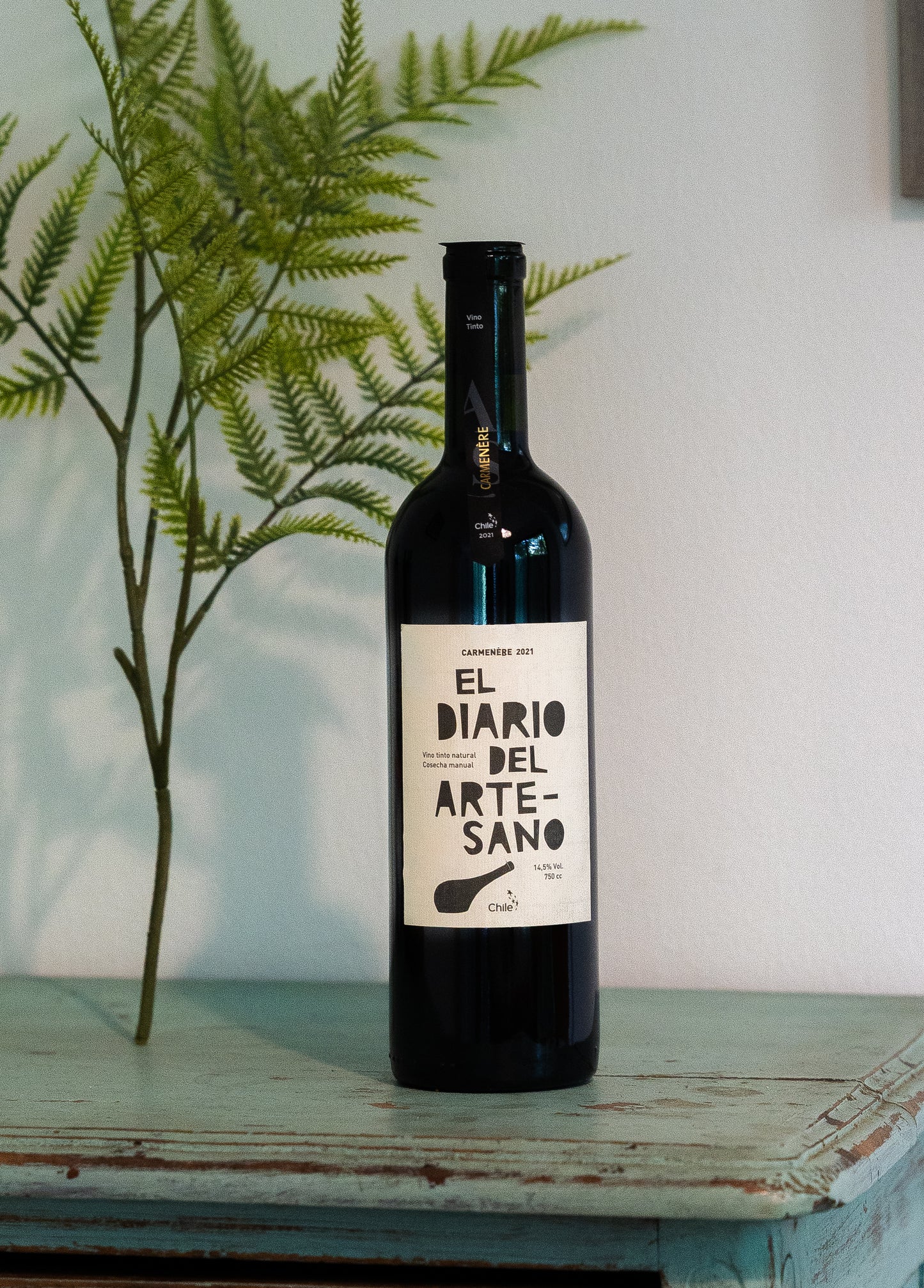 El Diaro del ArteSano Carmenere 2021 caja de a 6 unidades. ($15.000 la unidad).