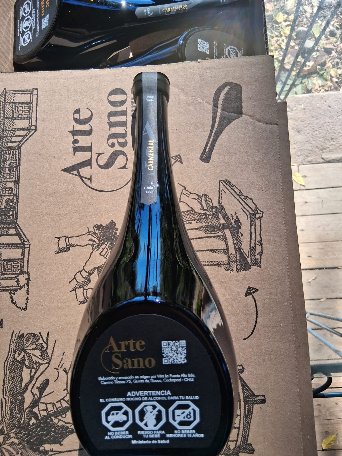 ArteSano Negro Carmenere, Caja Especial 4 unidades. ($33.750 la unidad)